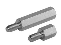 Spacer AM 308/5,5VA stainless steel - Stahl-Abstandsbolzen AM 308/5,5VA stainless steel   SW-5,5, L=8mm, B=6mm, C=5,0mm M3